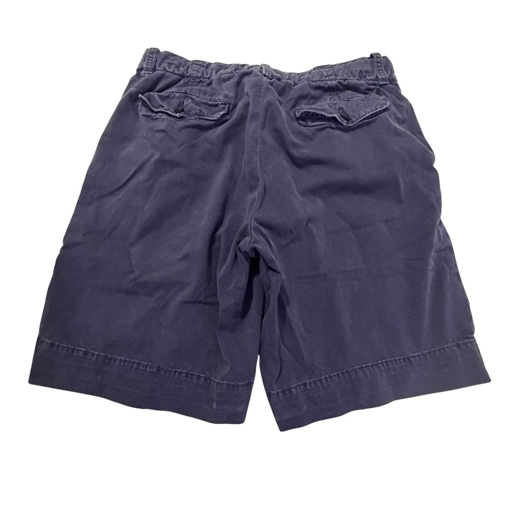 Polo Ralph Lauren Mens Navy Blue Cotton Chino Shorts Size 32 Flat Front - Picture 2 of 10